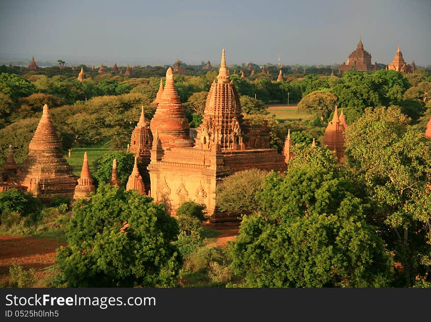 In ancient city of Bagan over 10000 budhist temples and pagodas were constructed. In ancient city of Bagan over 10000 budhist temples and pagodas were constructed