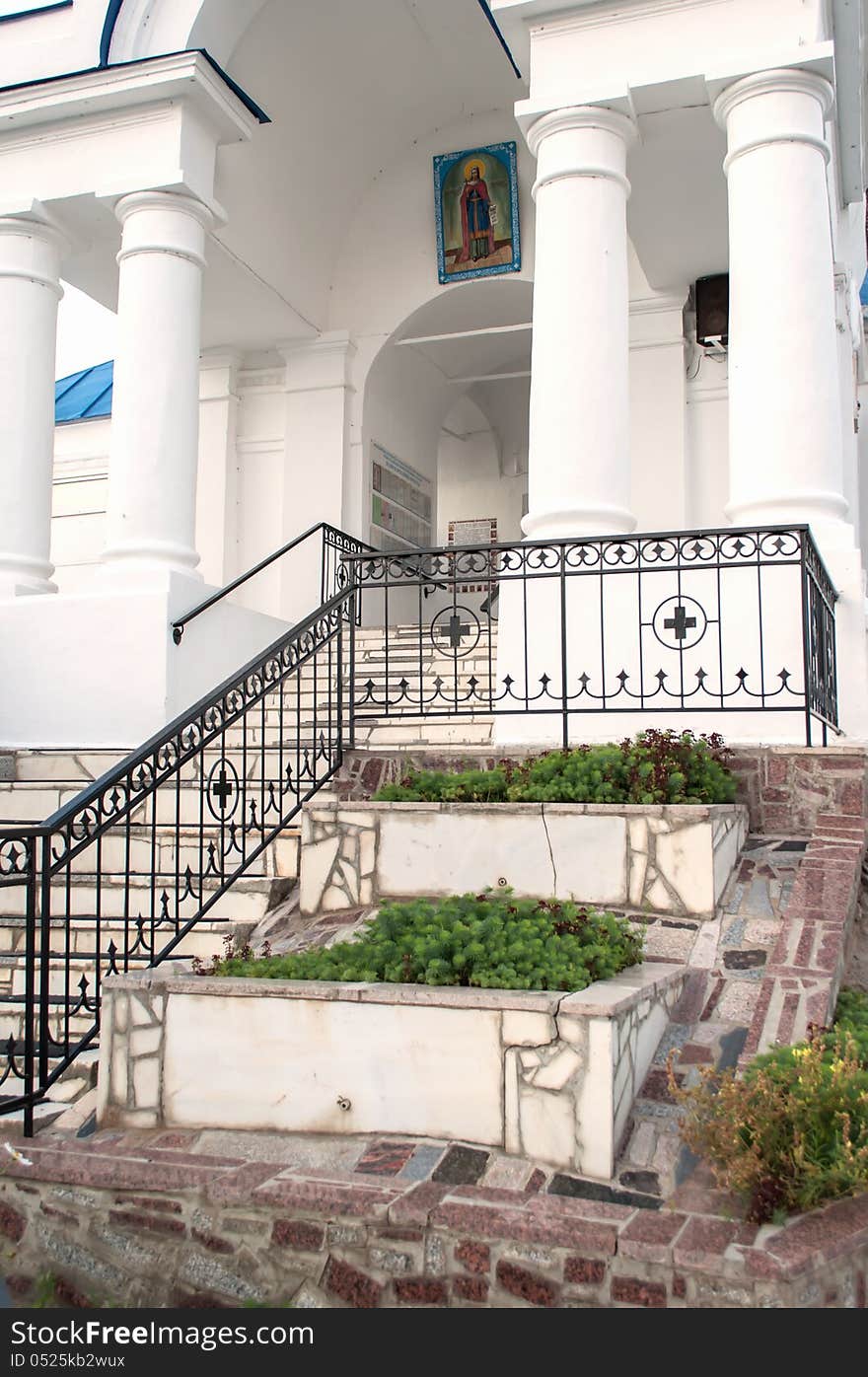 Entrance to the Orthodox church near the Kazan Kremlin