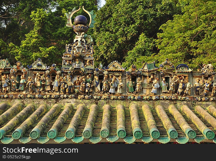 Chinese Temple Roof Detail