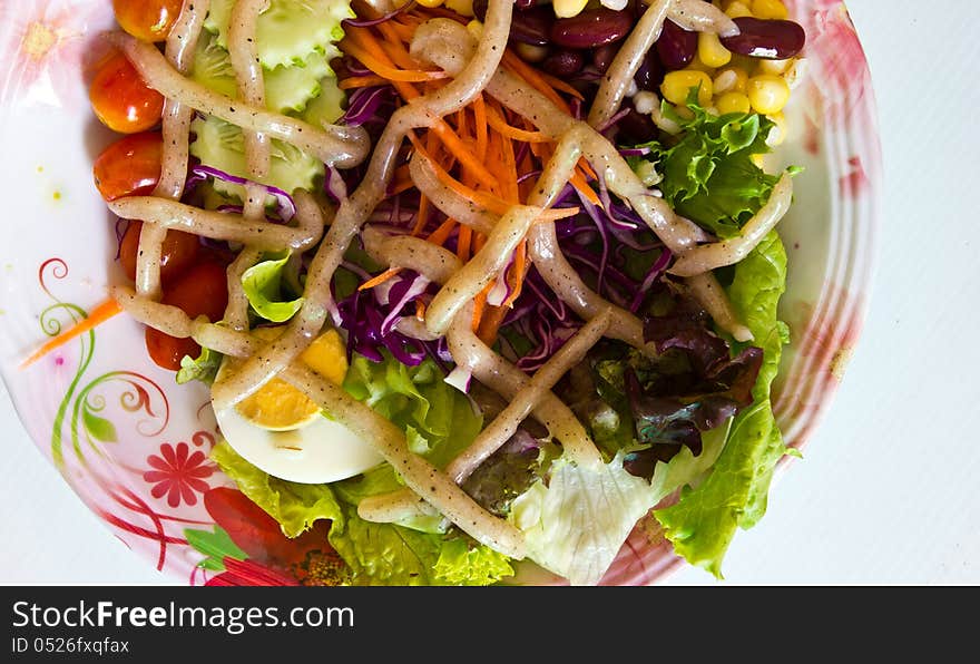 Vegetable Salad On The Plate