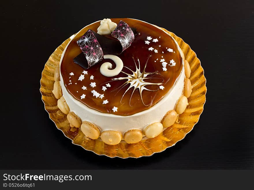 Delicious Tiramisu Cake With Sweet Decorations