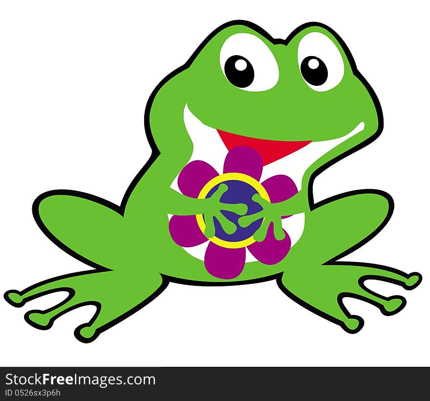 Cartoon frog,children illustration for babies and little kids,picture isolated on white background. Cartoon frog,children illustration for babies and little kids,picture isolated on white background