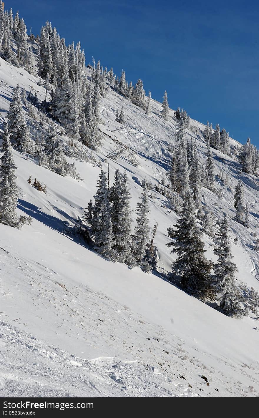 Spectacular view to the Mountains from Snowbird ski resort in Utah, USA