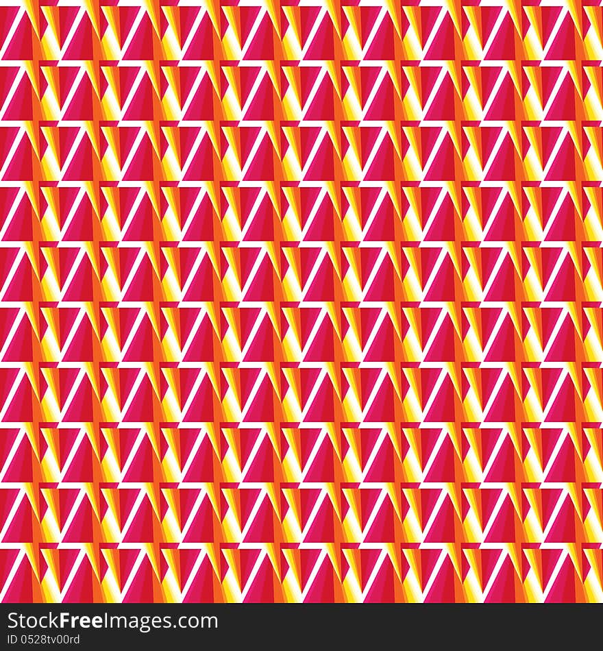 Geometric modern futuristic pattern, elegant wrapping paper or card background in red and gold, seamless vector image with zig-zag elements. Geometric modern futuristic pattern, elegant wrapping paper or card background in red and gold, seamless vector image with zig-zag elements