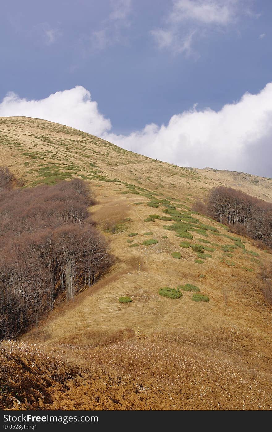 On the ridge to the hut Echo, Мountain Stara planina, Bulgaria