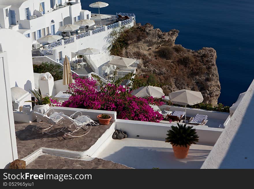 Santorini is an island in the southern Aegean Sea. Santorini is an island in the southern Aegean Sea.