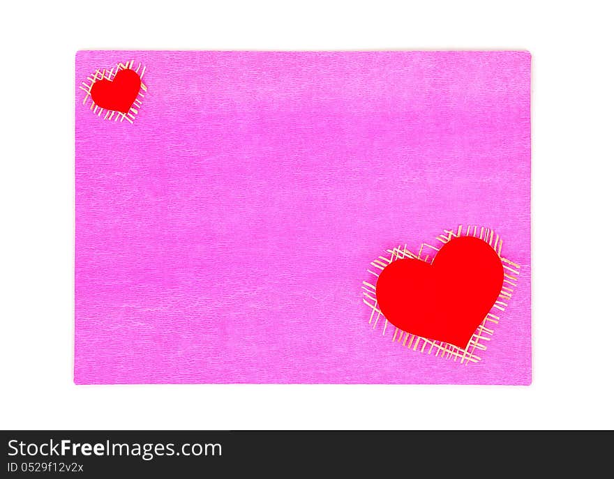 Background Pink Paper Hearts