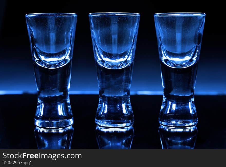 Three shot glasses