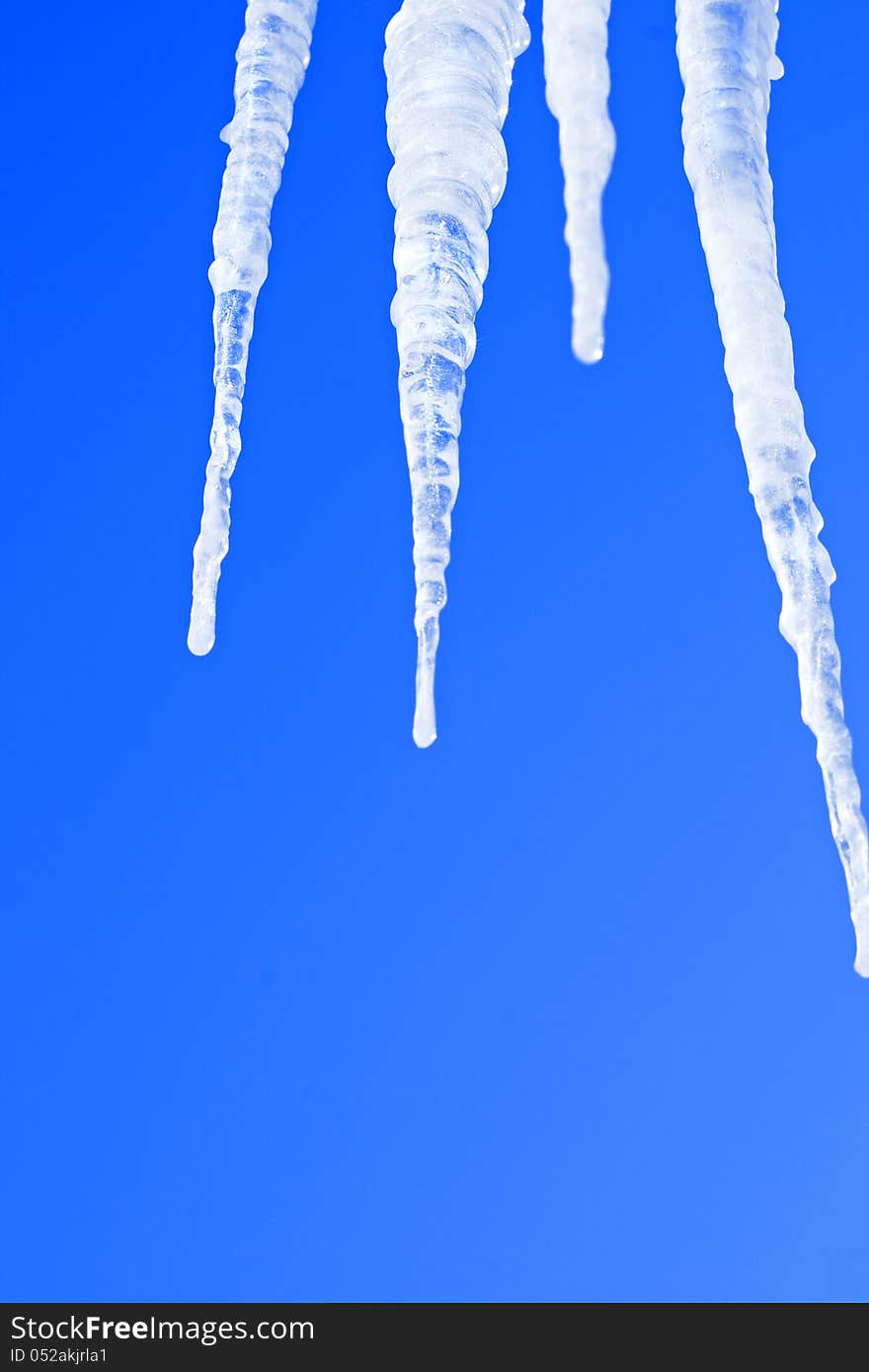 Frozen water and winter details