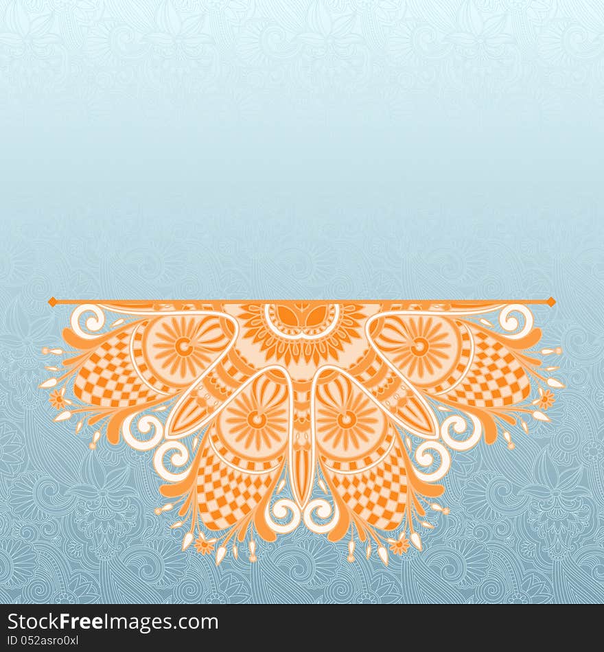 Vector illustration with vintage pattern for greeting card. Vector illustration with vintage pattern for greeting card.