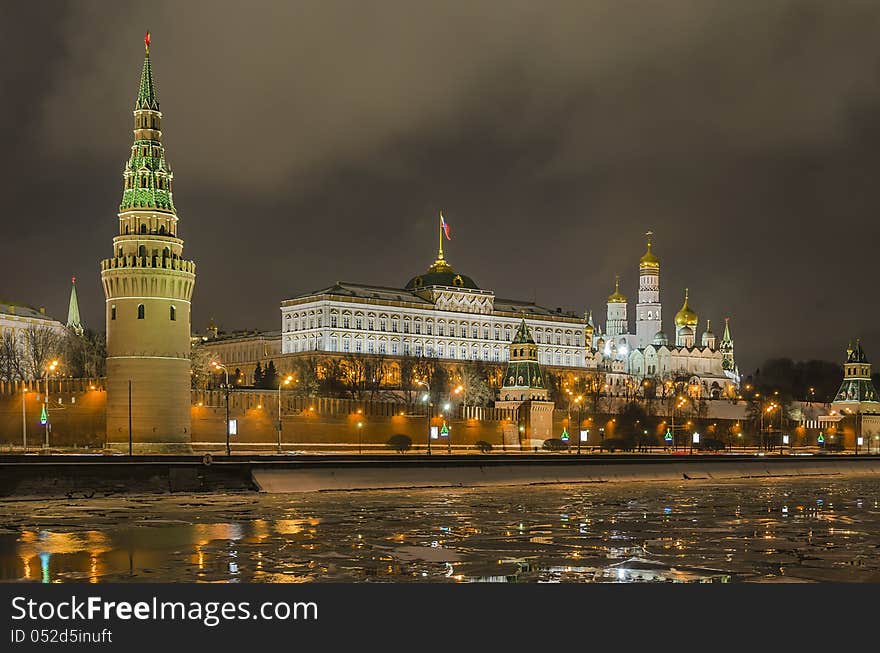 Moscow embankment of the Kremlin