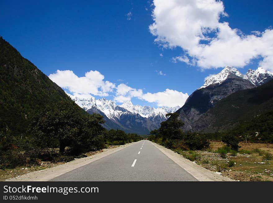 Mountain and Road