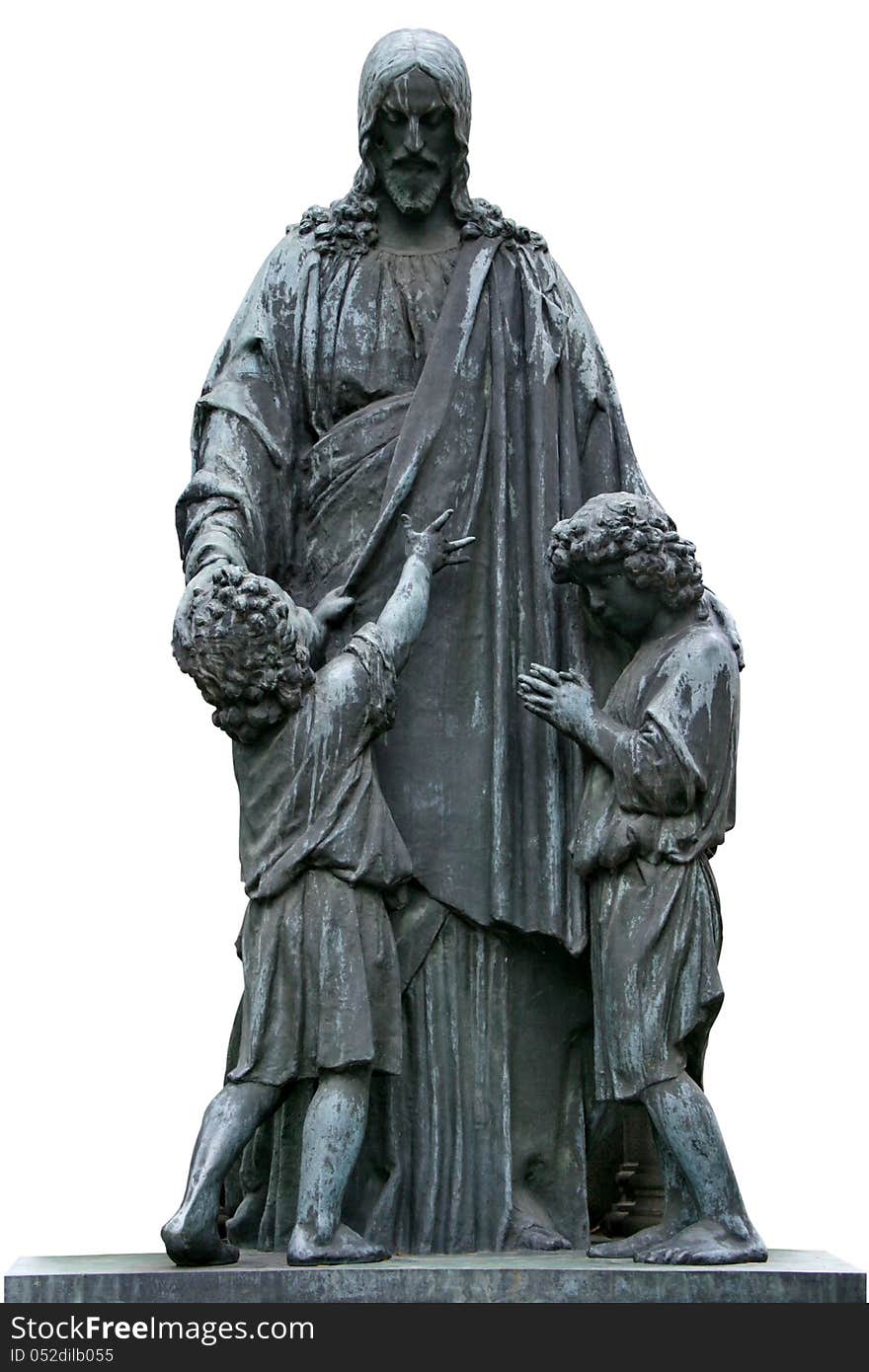 Sculpture of Jesus Christ with children