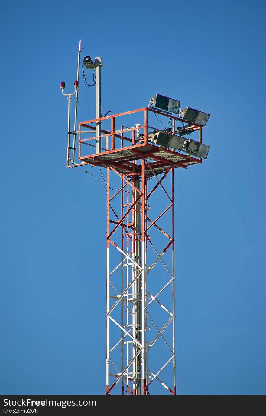 Security tower in an oil storage complex