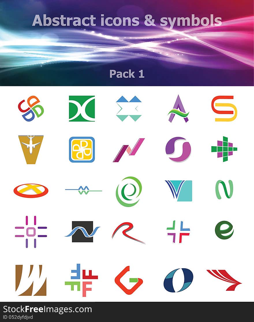 Abstract Icons & Symbols Pack 1