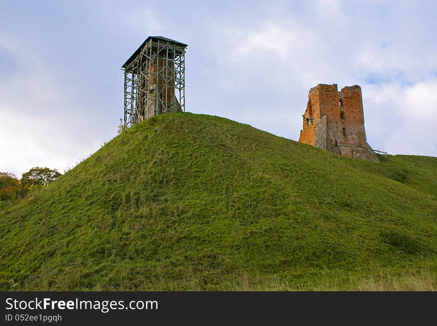 The ruins of the old palace in Belarus