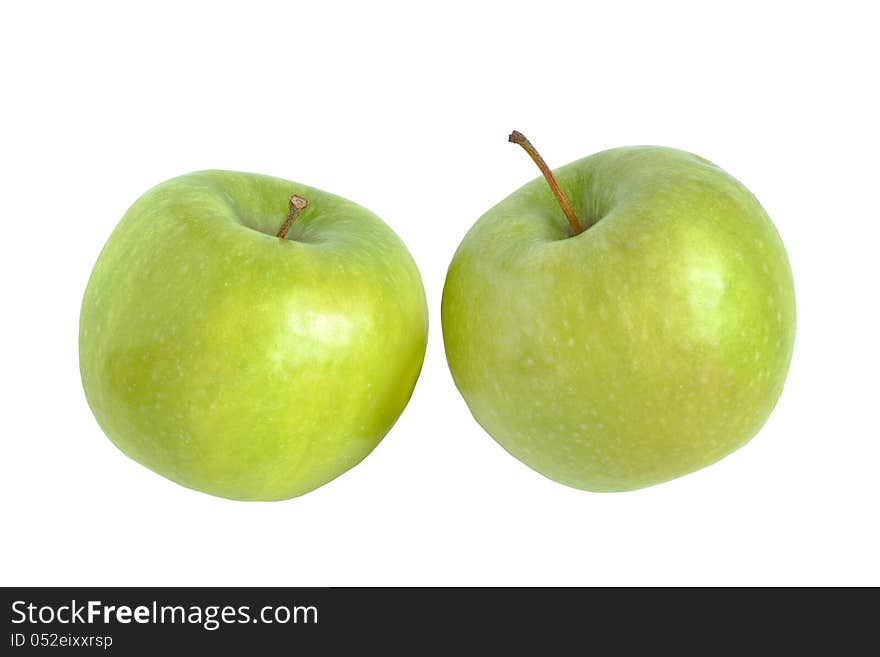 Green apple,in white background.