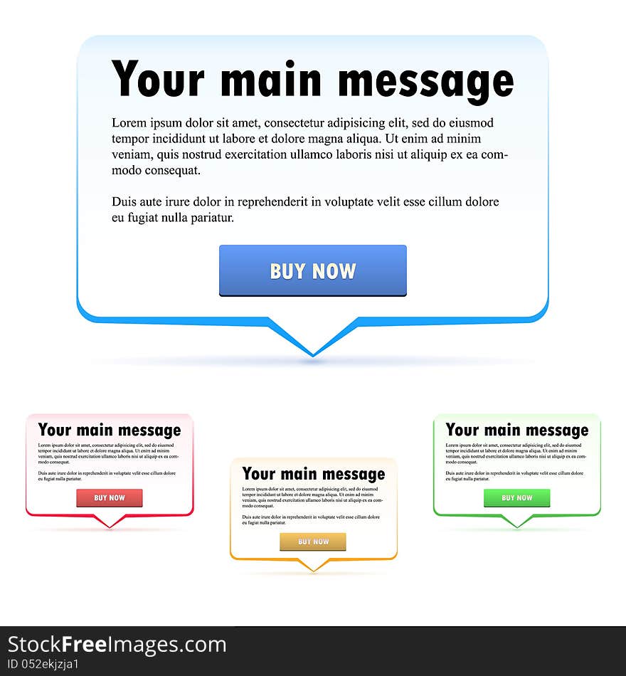 Web message template