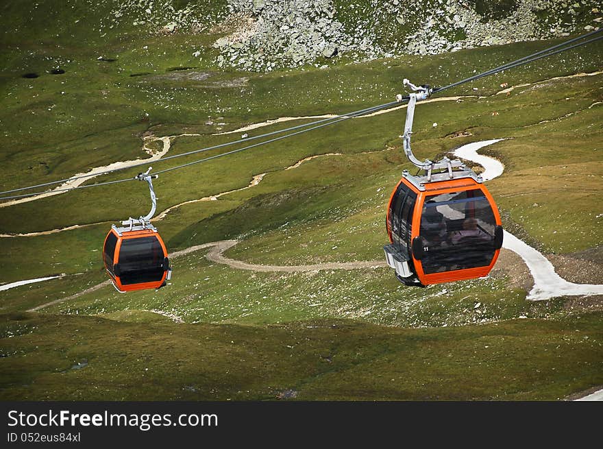 Mountain Cable Cars in the Alps