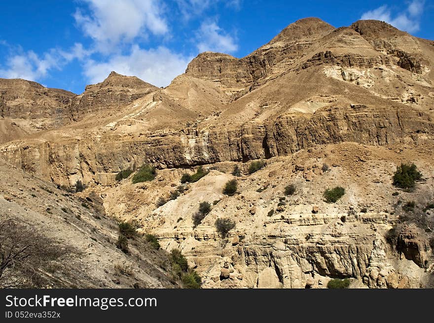 Beautiful landscape in the Judean Hills, in a neighborhood the Dead Sea, Israel