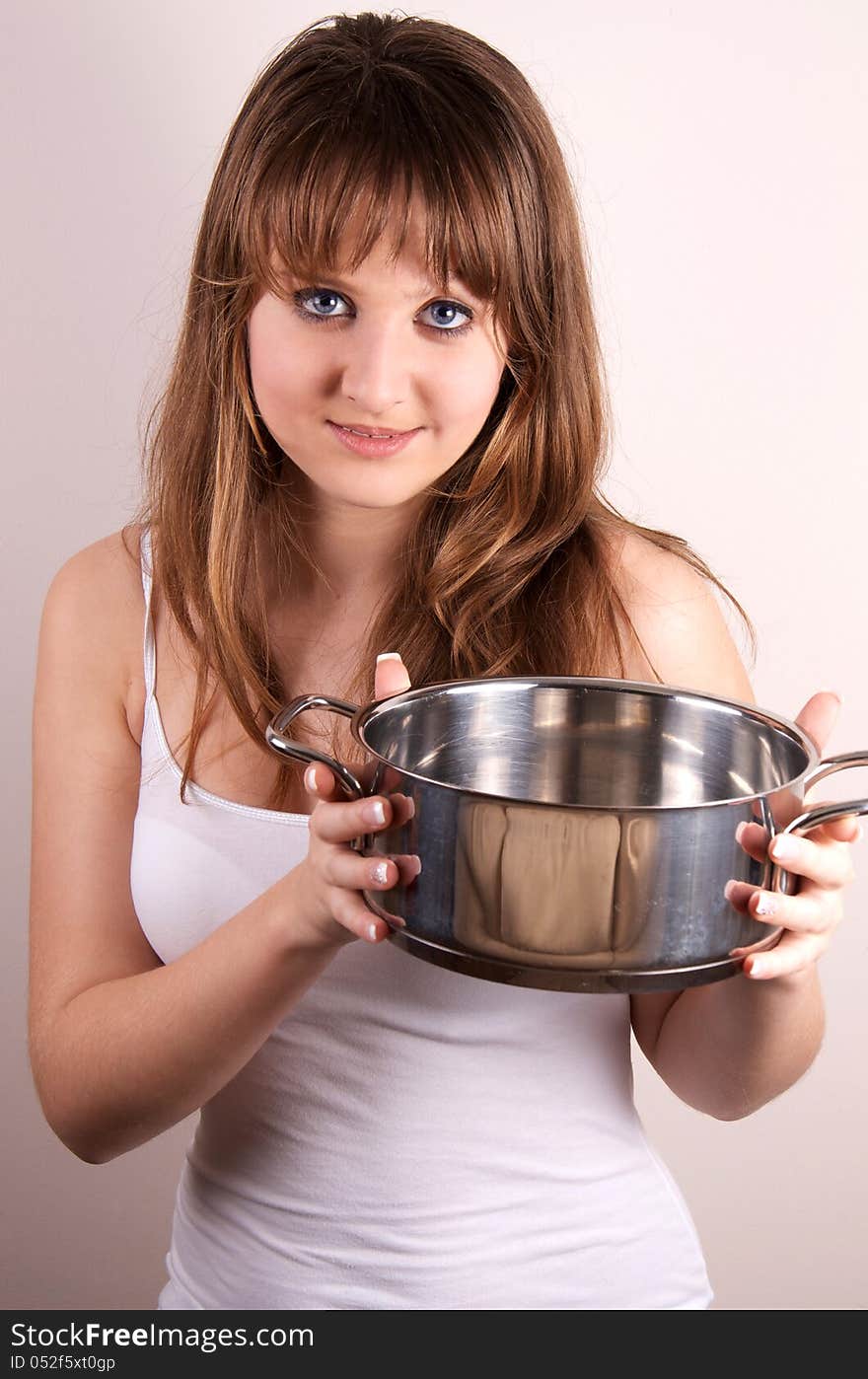 Girl And A Pot.