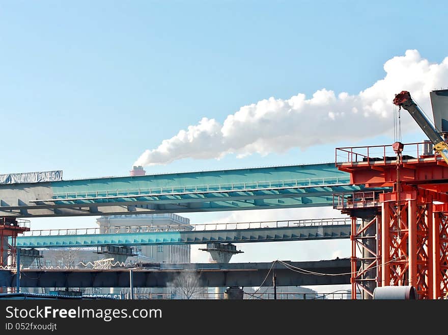 Construction of the overpass