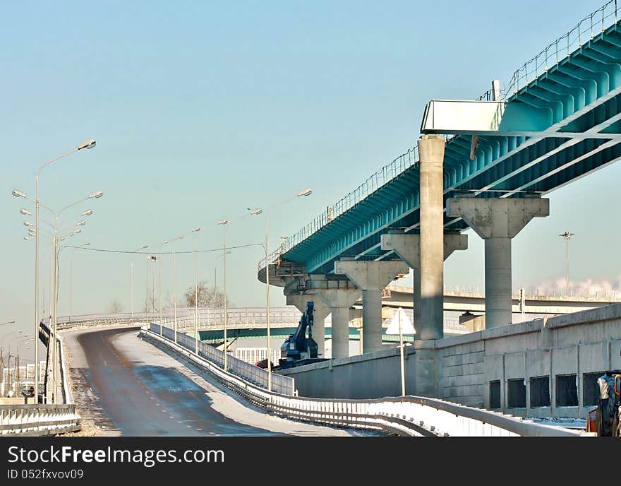 Construction of the overpass