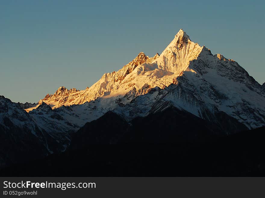 The peak of Meili Snow Mountains