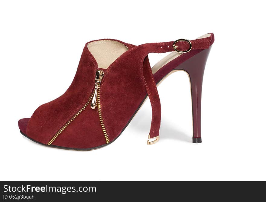 Stylish contemporary red ladies shoe