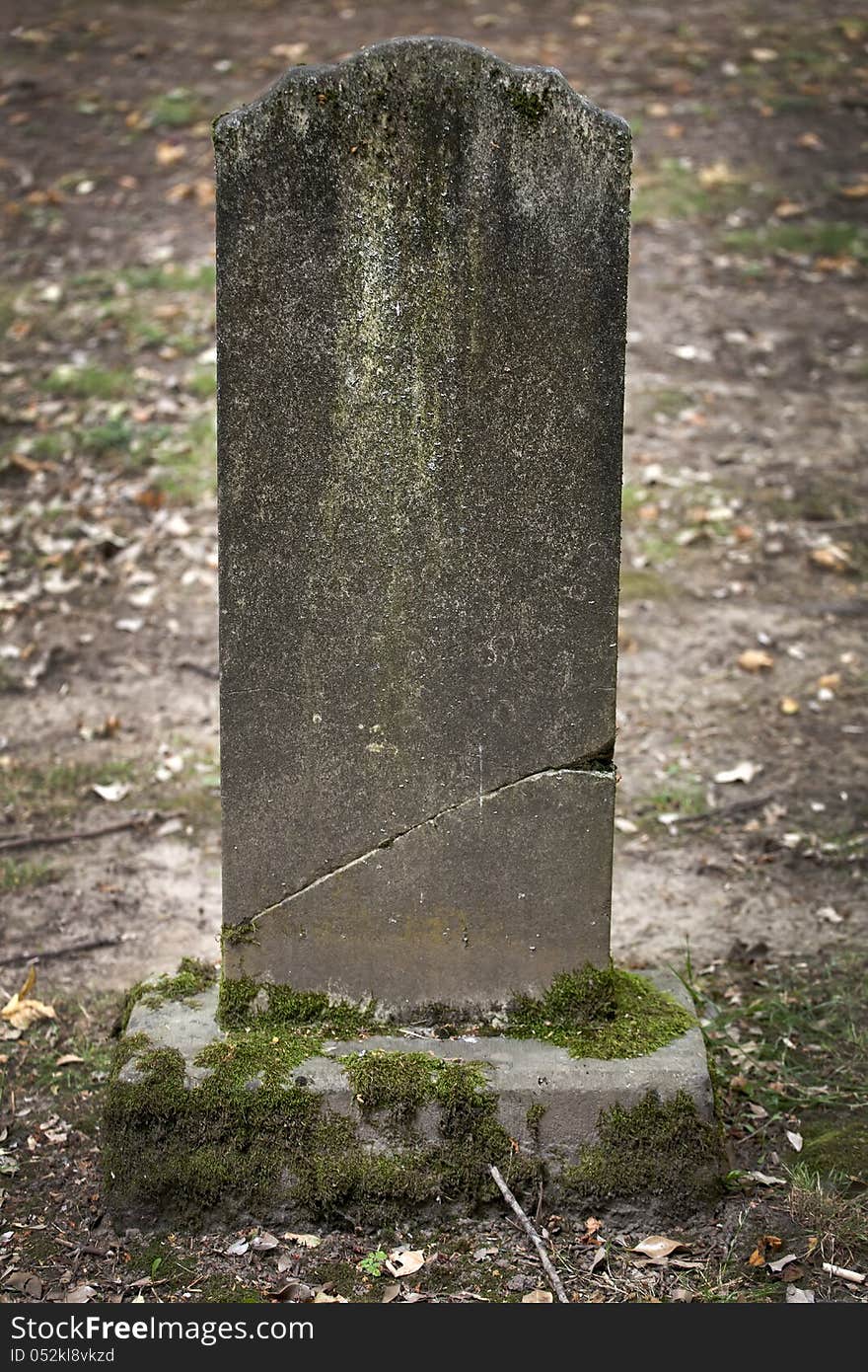 Photo of a cracked headstone at Lone Fir Cemetery in Portland, Oregon. Photo of a cracked headstone at Lone Fir Cemetery in Portland, Oregon.