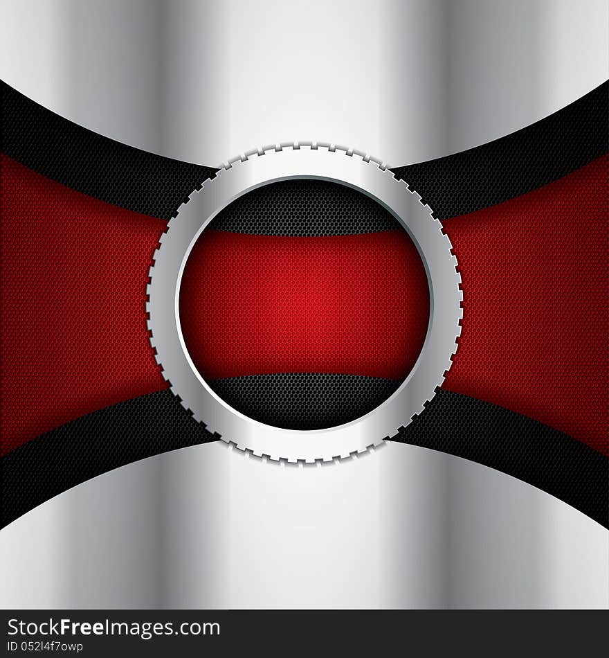 Abstract background, metallic red brochure, vector