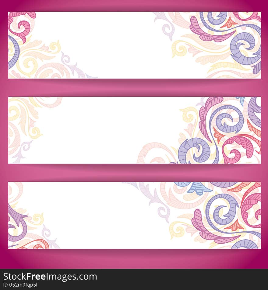 Set of colorful banners. Vector illustration. Eps 10.