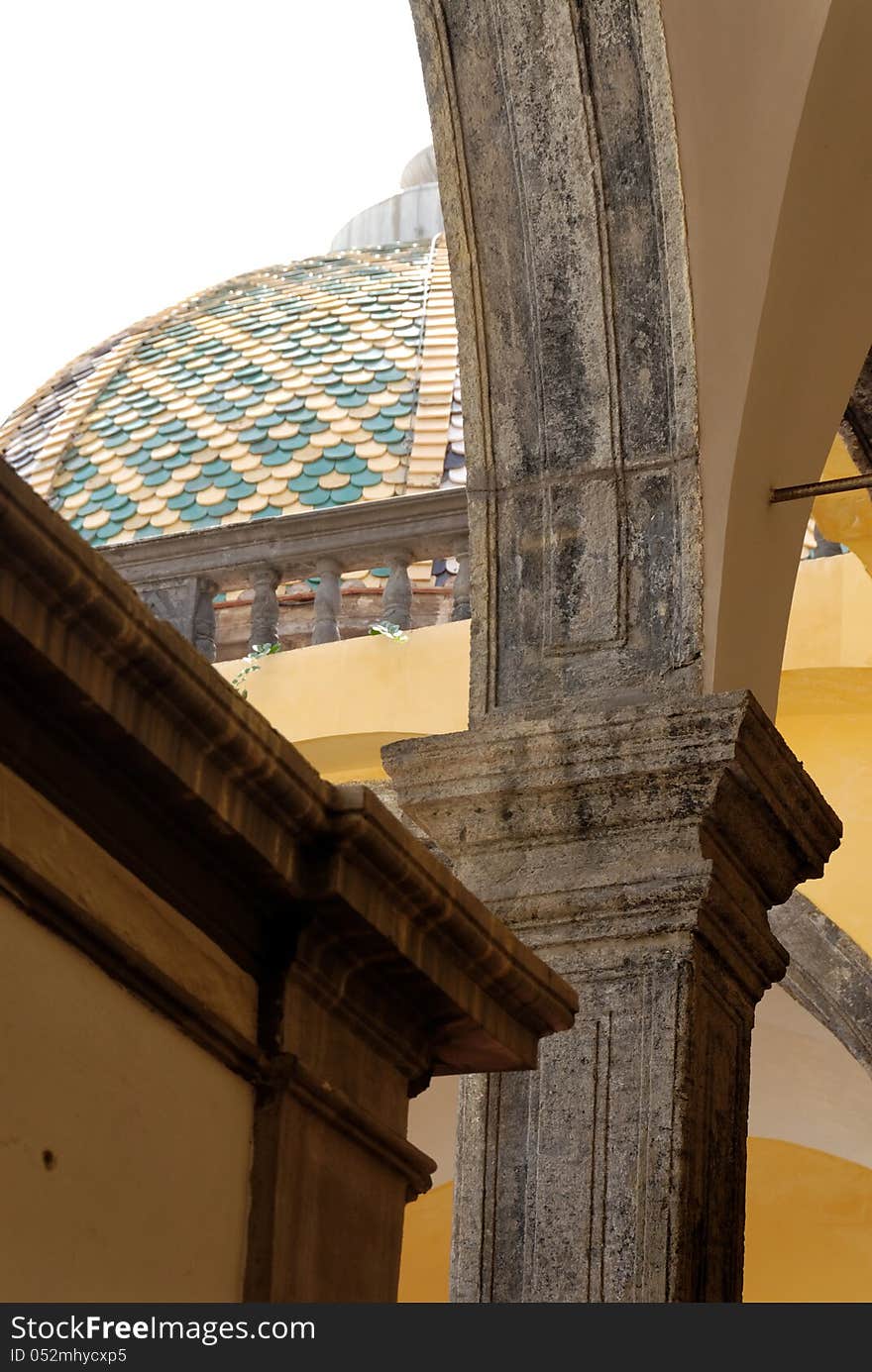 Detail of cathedral in napoli