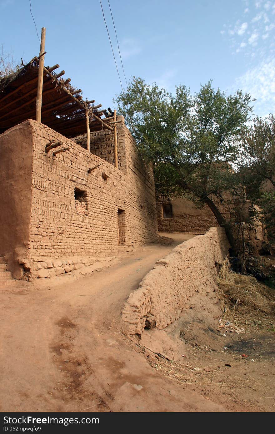 Mud town, western China