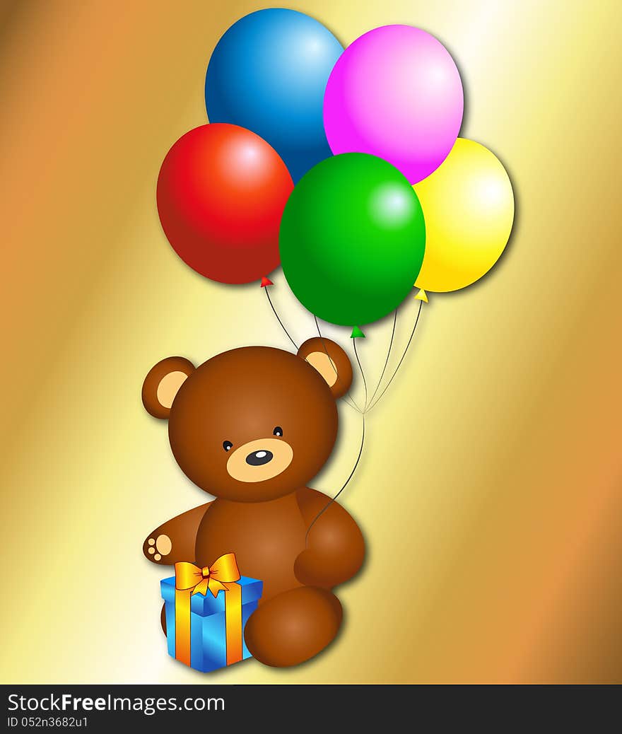 Bear With Balloons