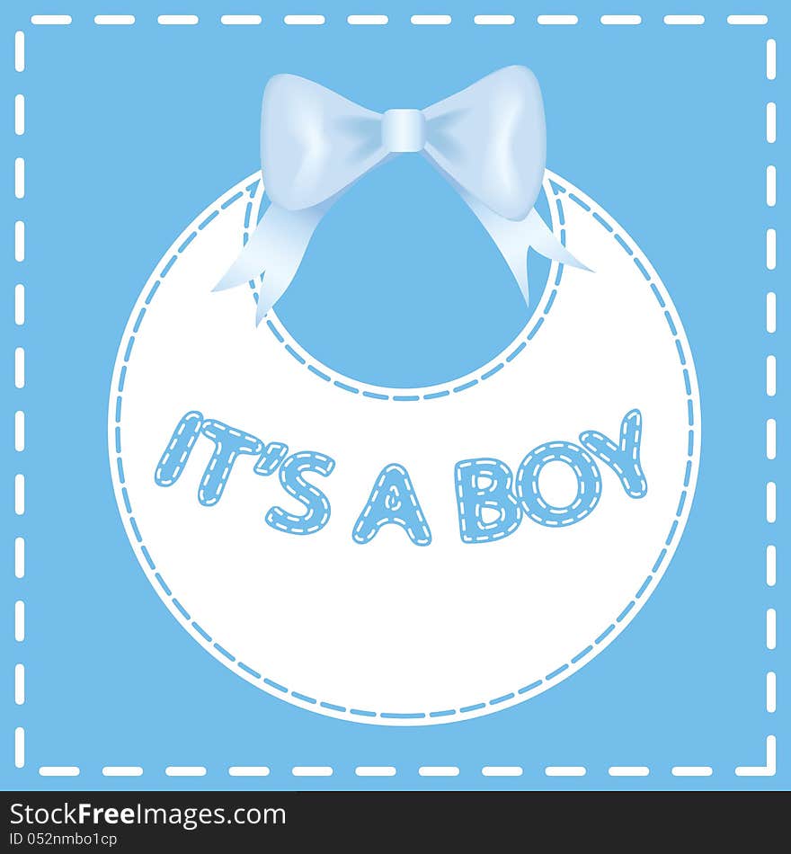 Baby shower invitation card. It's a boy