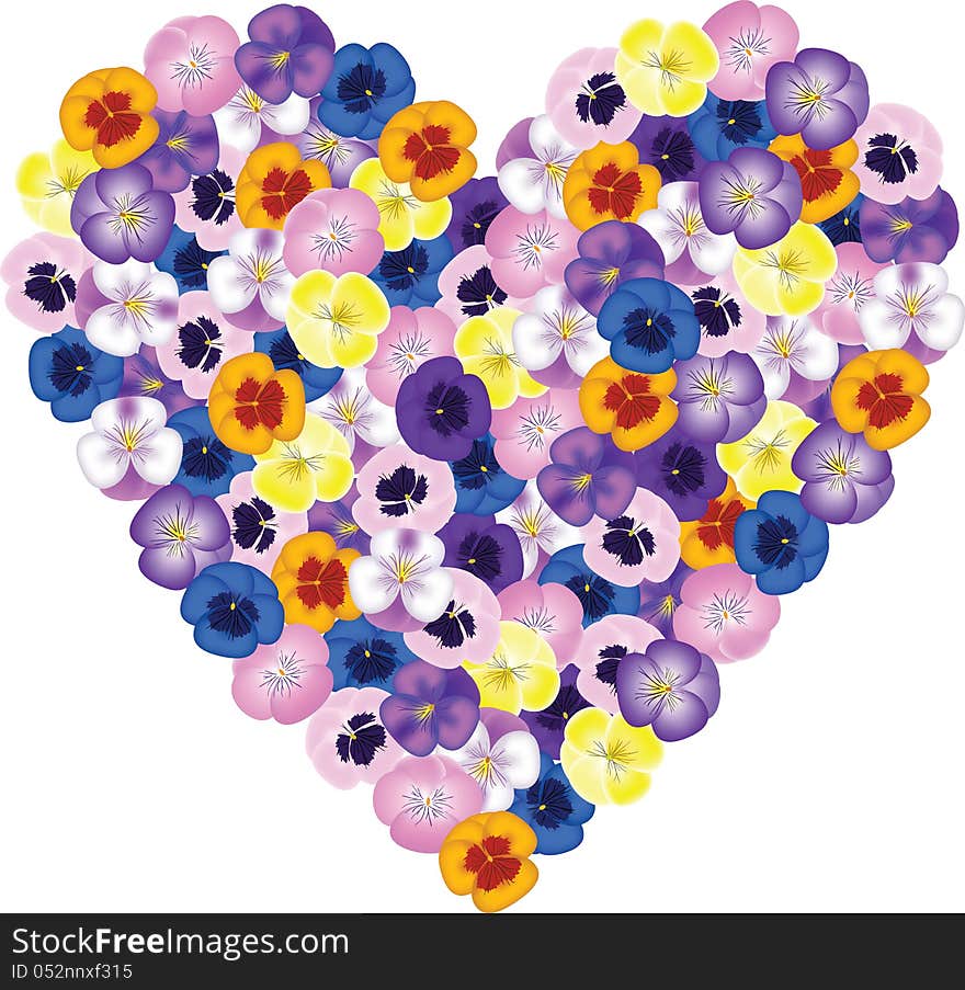 Bouquet shaped heart