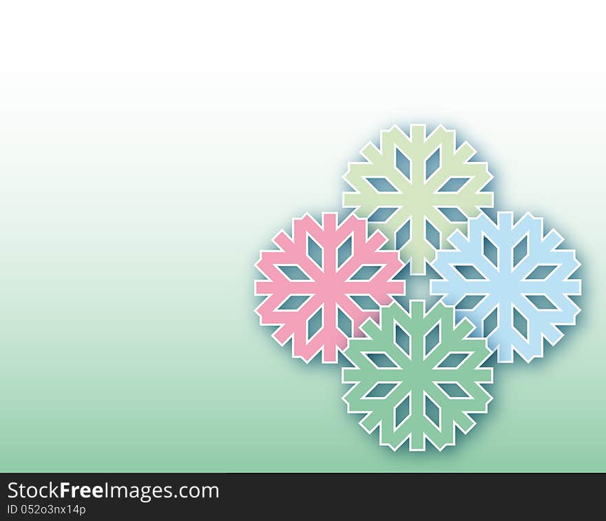 Winter background with snowflakes pastel colors with free space for text. Winter background with snowflakes pastel colors with free space for text