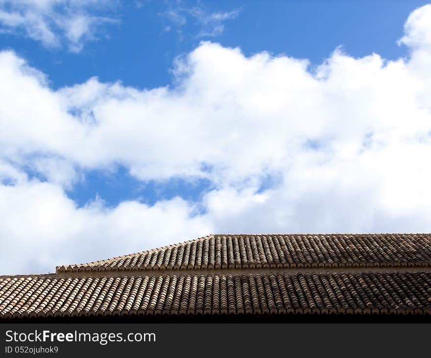 Detail of roof at Alhambra, Granada, Spain