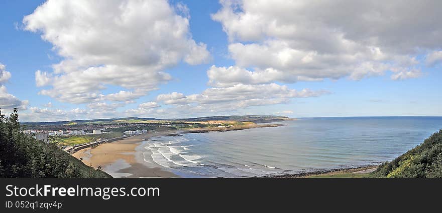 Panorama Of The Scarborough Coast