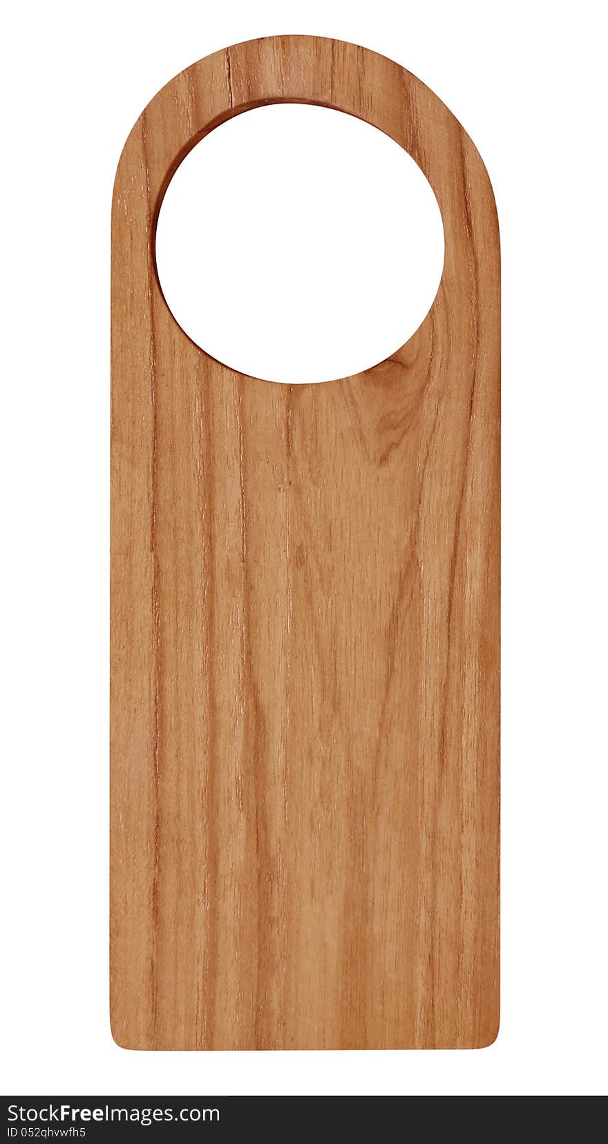 Blank wooden Do Not Disturb style sign on white background