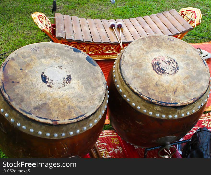 Gong and xylophone, Thai traditional musical instrument