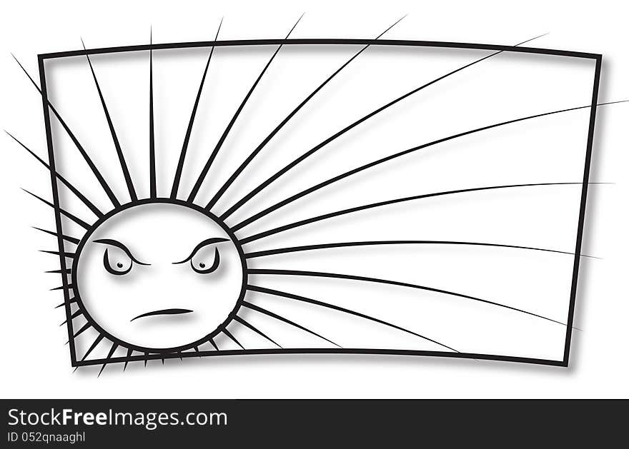 Sun company logo illustration / clipart isolate on white background. Sun company logo illustration / clipart isolate on white background