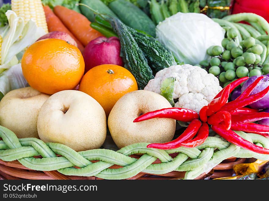 Fresh fruits and vegetables