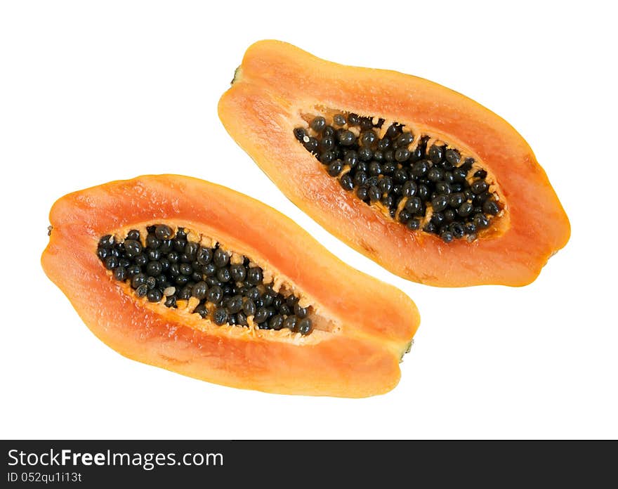 Papaya On White