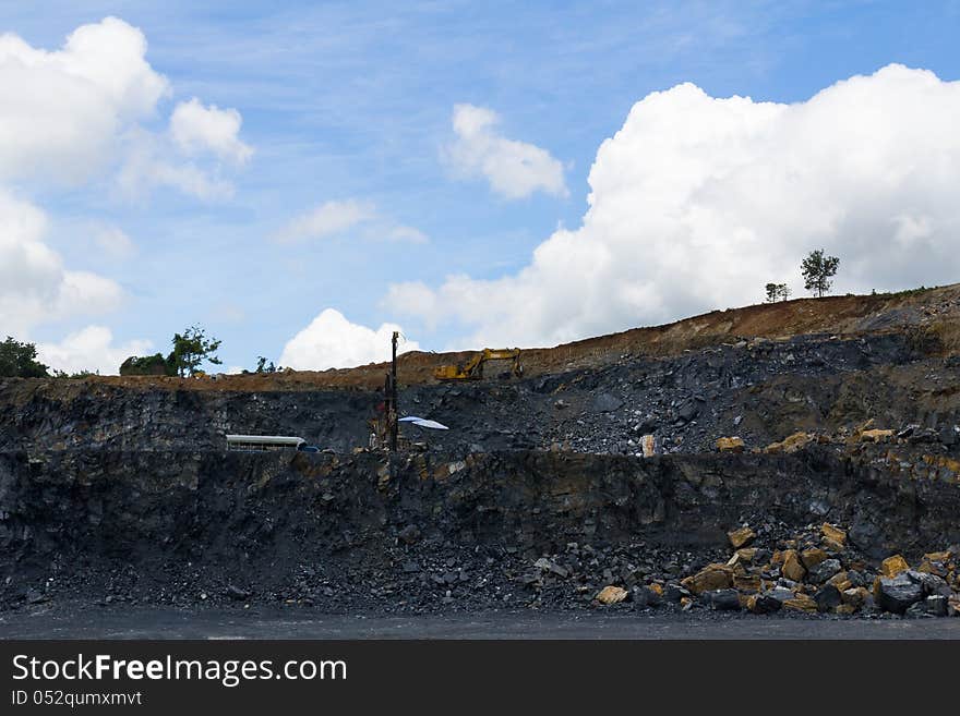 Site to mine the coal that is being drilled. Site to mine the coal that is being drilled