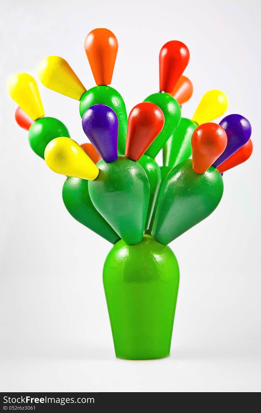 Educational toy,Colorful tree on white background