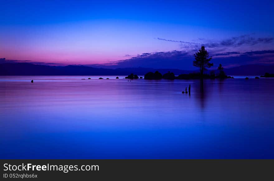 Sunset over Lake