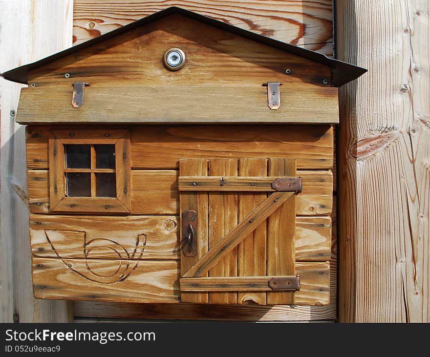 Wooden box for mailing letters