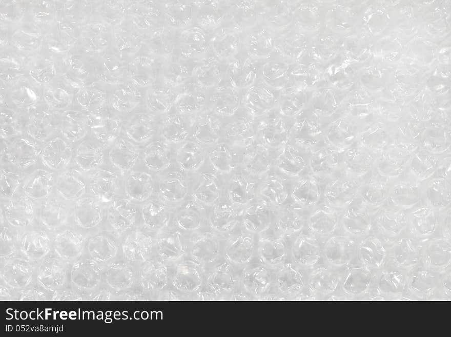 Plastic packaging and wrapping material with bubbles